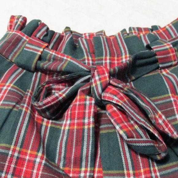 Sale ! Green Plaid Print Pants - Picture 4 of 7